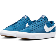 Nike SB Blazer Low Pro GT Skateboard Shoe - Court Blue/White-Court Blue