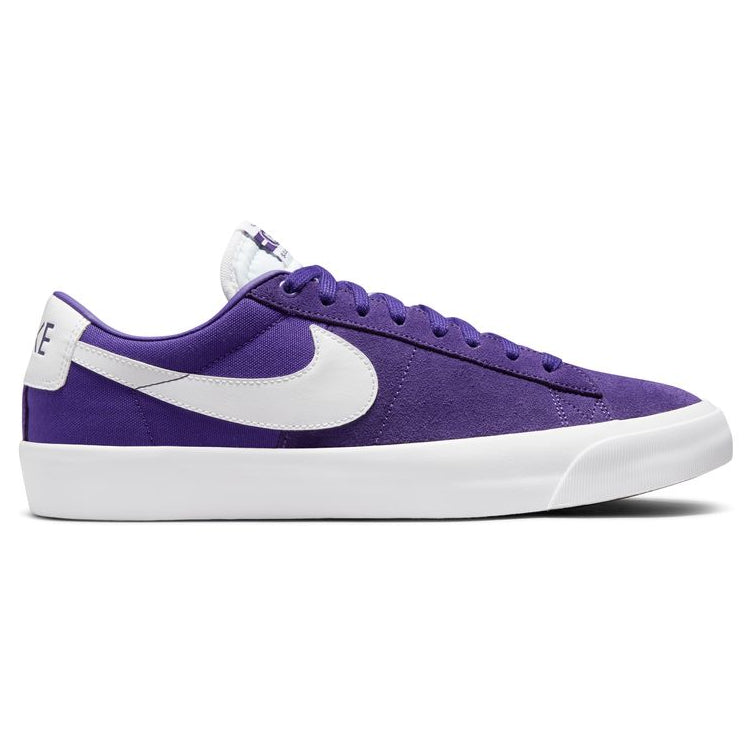 Nike SB Blazer Low Pro GT Skateboard Shoe - Court Purple/White-Court Purple-White
