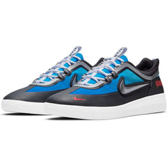 Nike SB Nyjah Free 2 Premium X Samborghini Skateboard Shoe - Lt Photo Blue/Metallic Silver - Game Royal