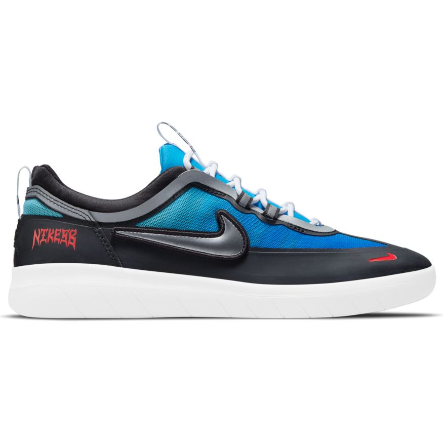 Nike SB Nyjah Free 2 Premium X Samborghini Skateboard Shoe - Lt Photo Blue/Metallic Silver - Game Royal