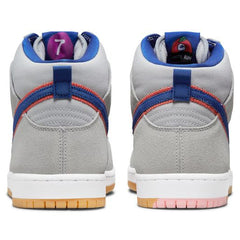 Nike SB Dunk High Premium Skateboard Shoes - Cloud Grey/Rush Blue-Team Orange-White