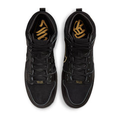 Nike SB Dunk High Pro Skateboard Shoes - Black/Black-Metallic Gold