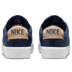 Nike SB Blazer Low Pro GT Premium Skateboard Shoe - Midnight Navy/Midnight Navy-White
