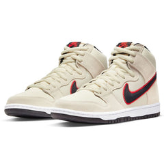 Nike SB Dunk High Premium Skateboard Shoes - Coconut Milk/Black-Team Orange-White