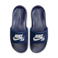 Nike SB Victori One Slides - Deep Royal Blue/White-Deep Royal Blue
