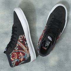 Vans Paisley Skate SK8-HI Skateboard Shoe - Raven