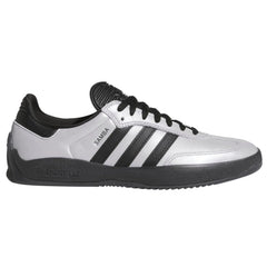 Adidas Puig Samba Skateboard Shoe - Silver Metallic/Core Black/Core Black