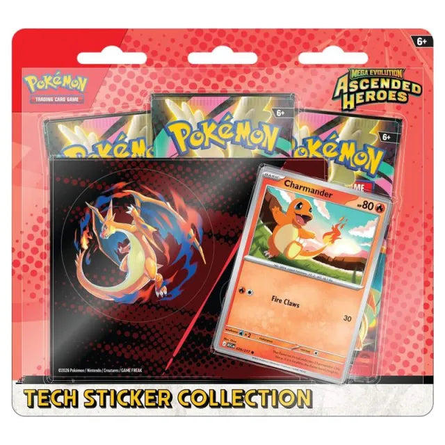 Pre Order Pokemon Mega Evolution Ascended Heroes Tech Sticker Collection Charmander