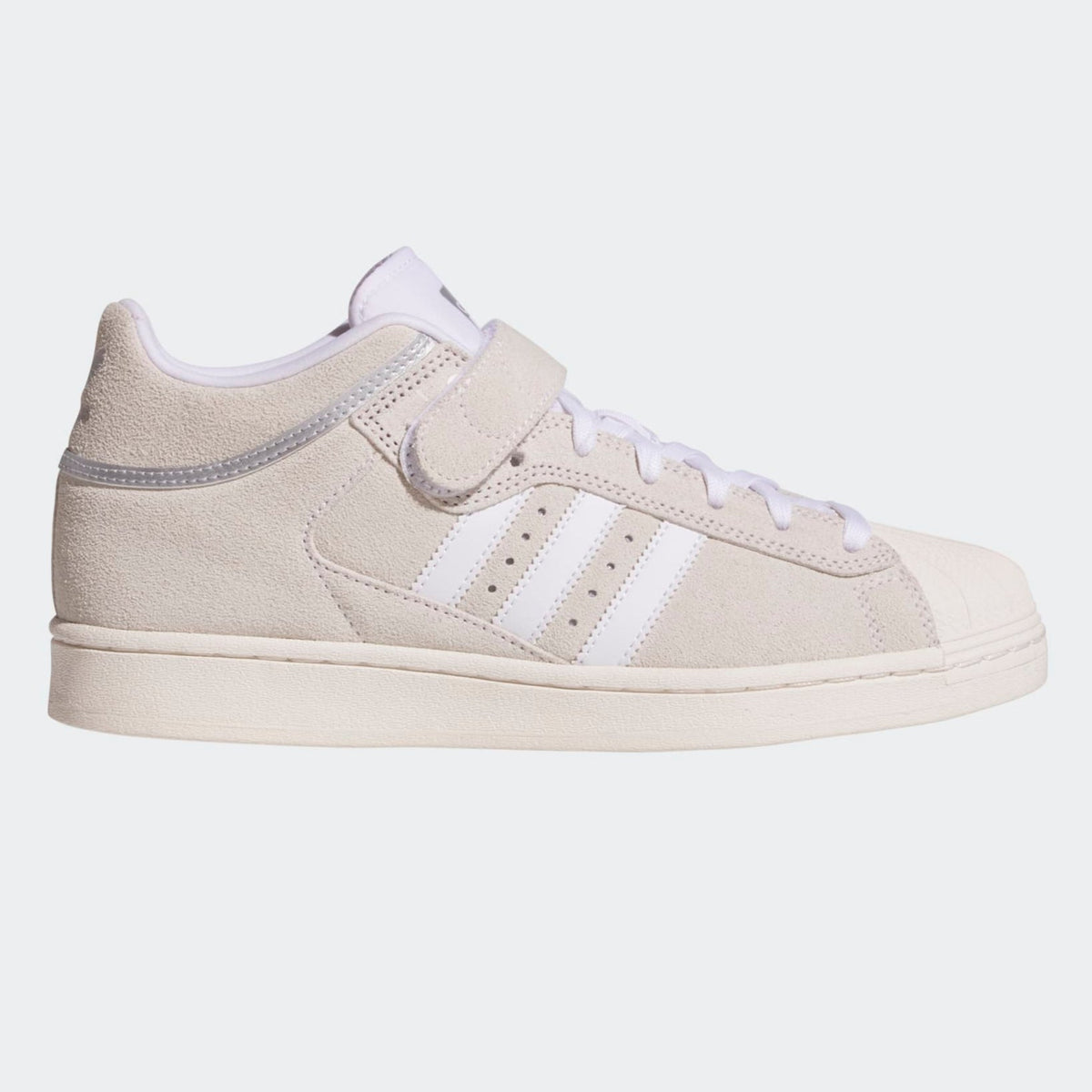 Adidas Pro Shell ADV Skateboard Shoe - White/Metallic Silver/White