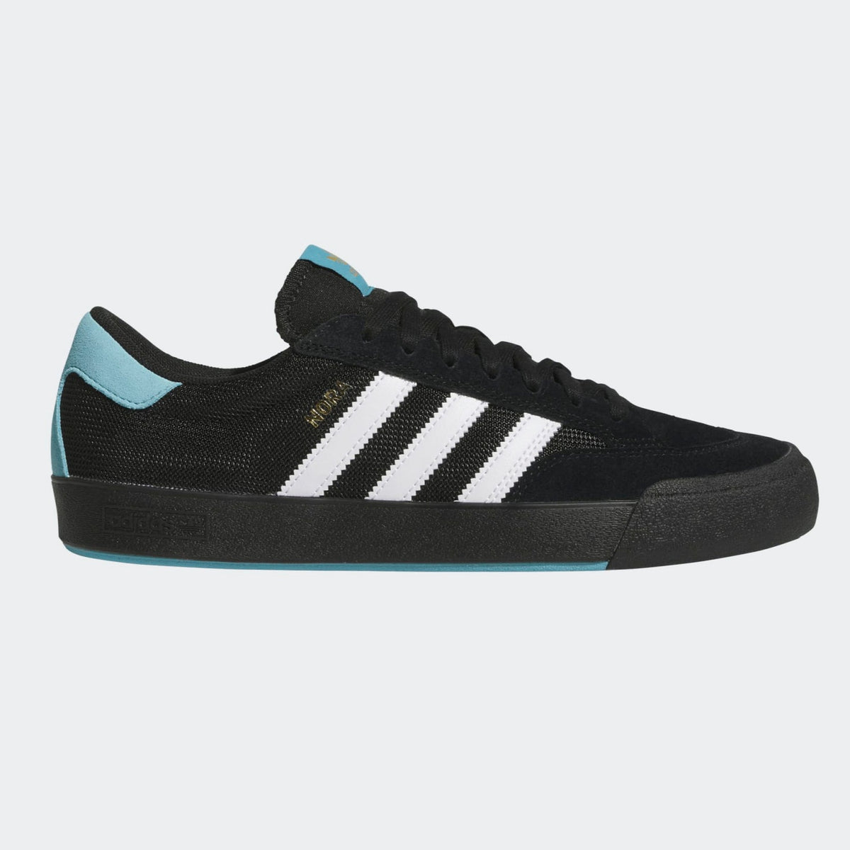 Adidas Nora Skateboard Shoe - Black/White/Gold Metallic