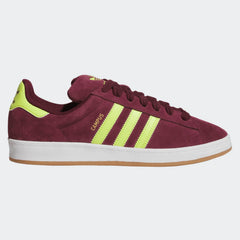Adidas Campus ADV Skateboard Shoe - Maroon/Yellow/White