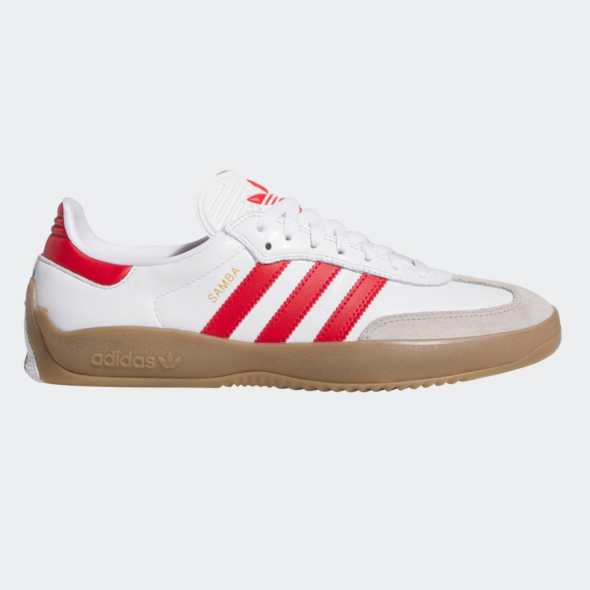 Adidas Puig Samba Skateboard Shoe - Cloud White/Better Scarlet/Gum