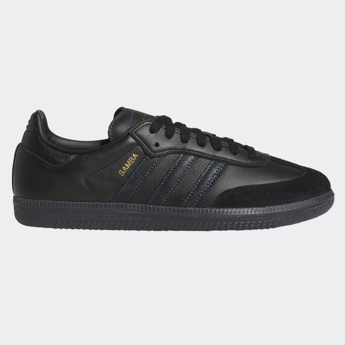 Adidas Samba ADV Skateboard Shoe - Core Black/Core Black/Royal Blue