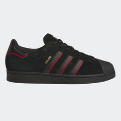 Adidas Superstar x Felipe Gustavo Skateboard Shoe - Black/Scarlet/Gold Metallic