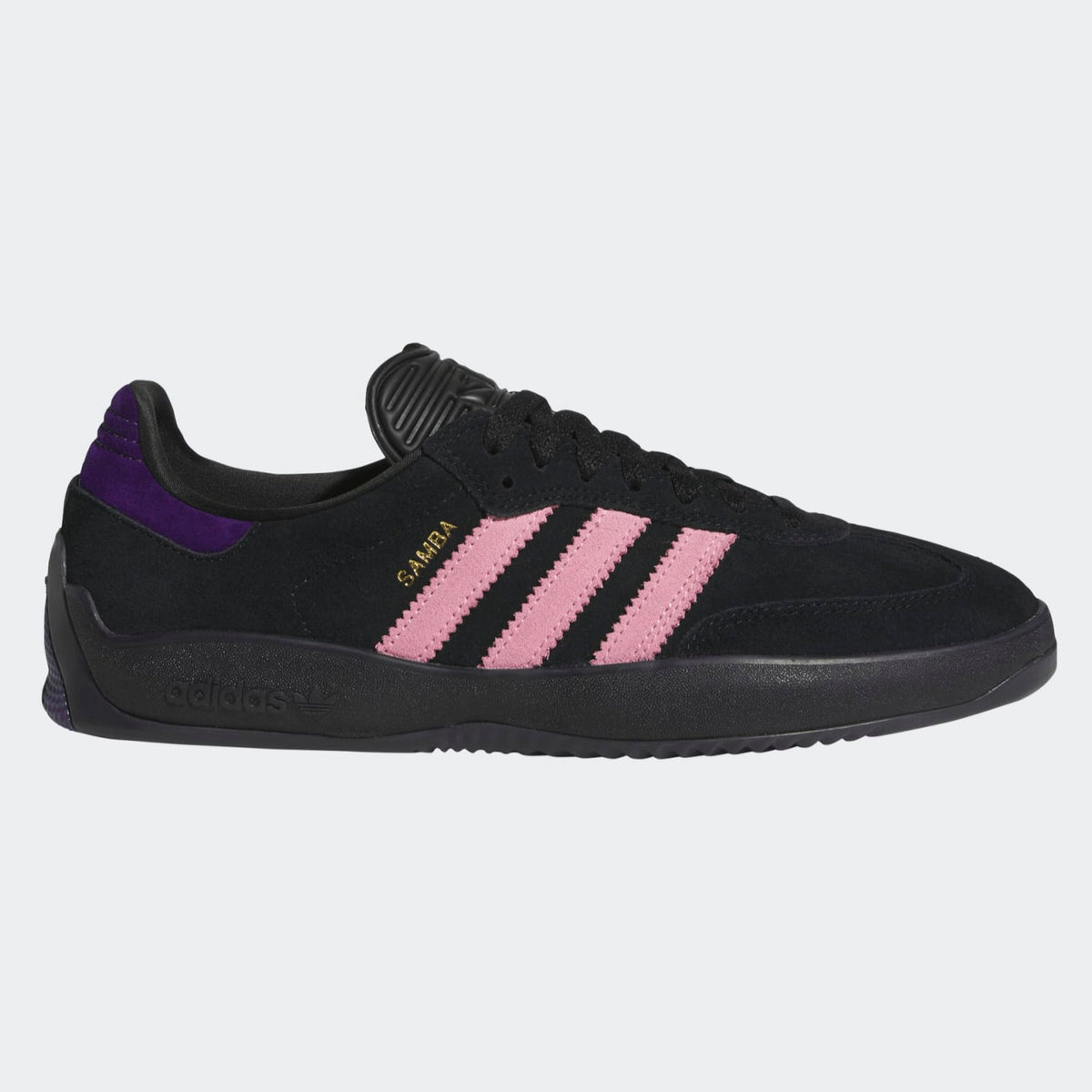 Adidas Puig Samba Skateboard Shoe - Black/Pink/Purple