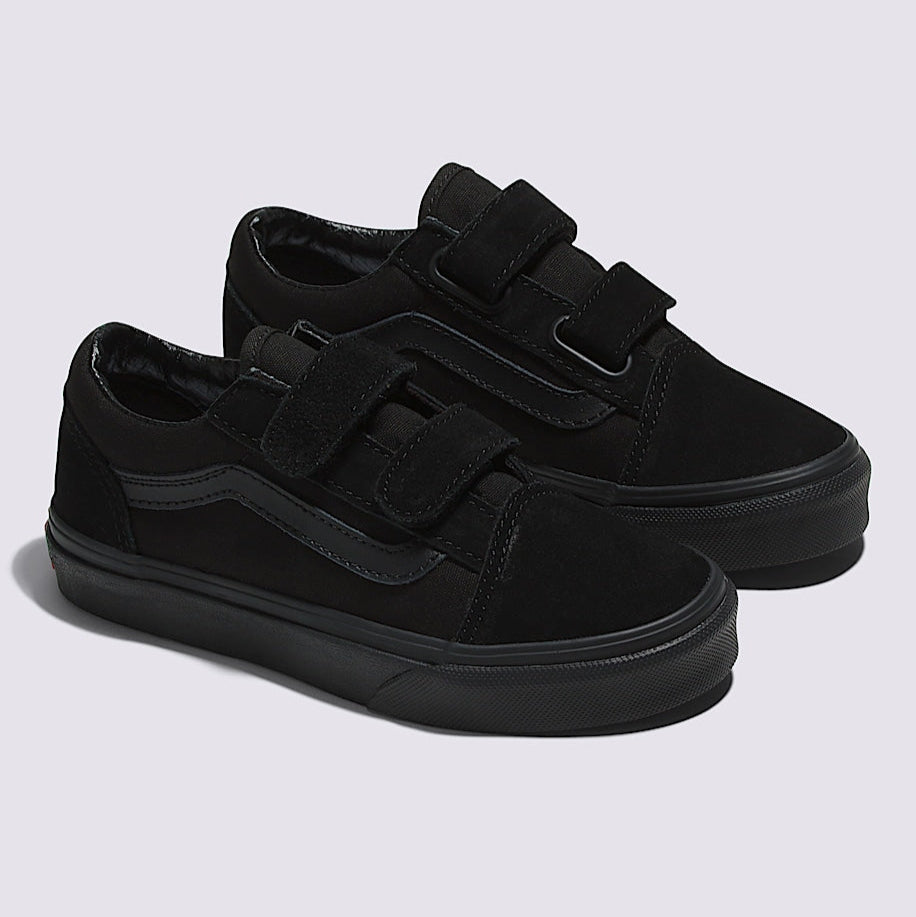 Vans Kids Old Skool V Skateboard Shoe - Black/Black
