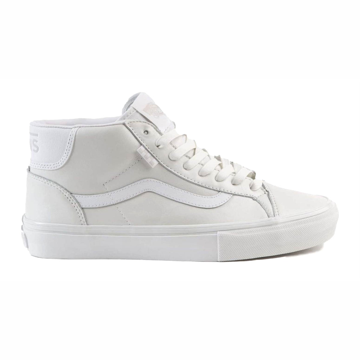 Vans Skate Mid Skool Skateboard Shoe - White(Pearl Leather)