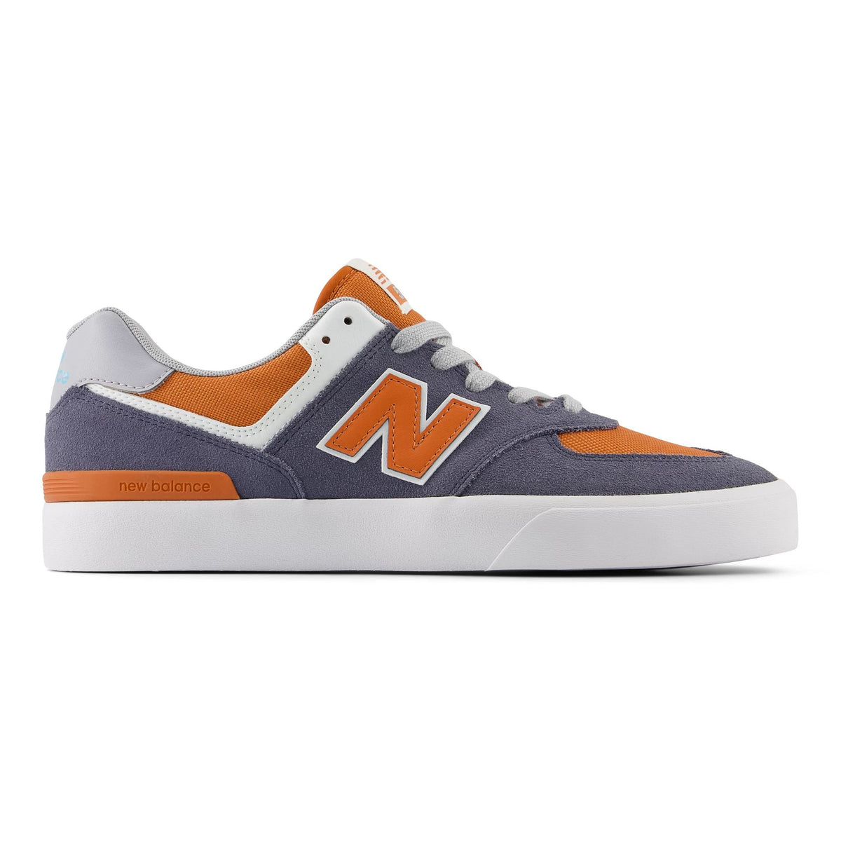 New Balance Numeric 574 Vulc Skateboard Shoe - Grey/Orange