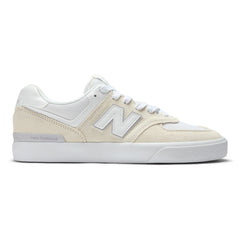 New Balance Numeric 574 Vulc Skateboard Shoe - Sea Salt/White
