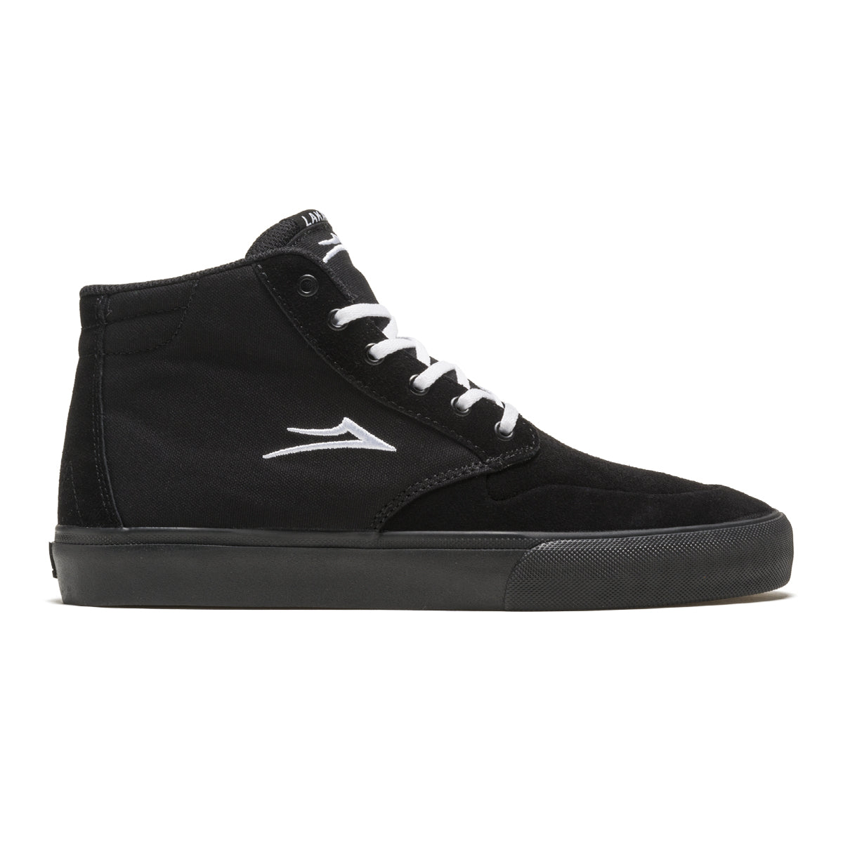 Lakai Riley 3 High Skateboard Shoe - Black/Black