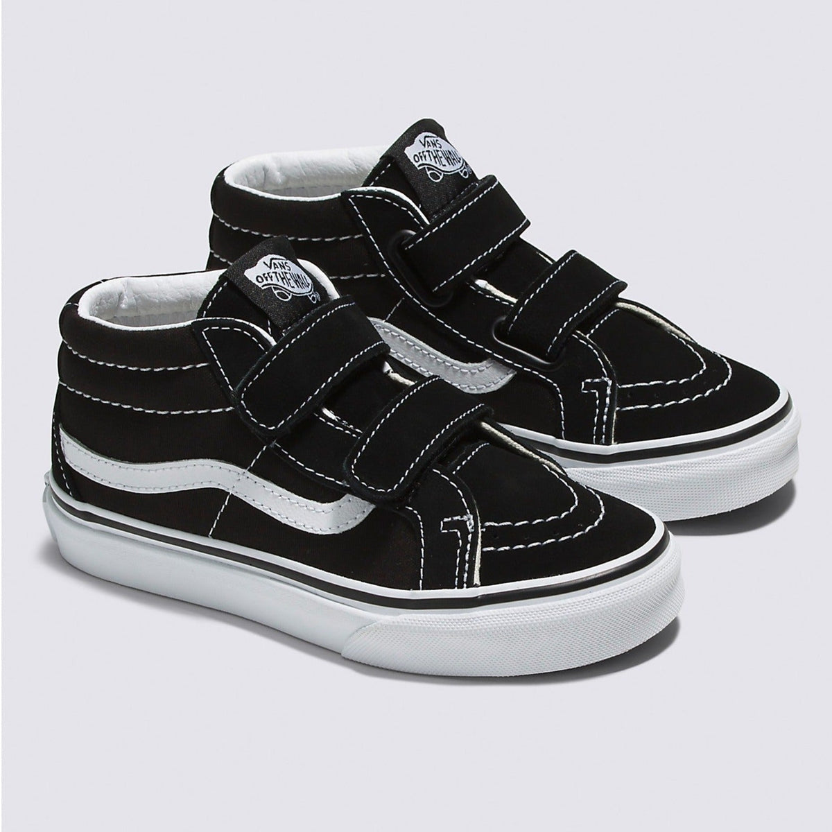 Vans Kids SK8-Mid Reissue Skateboard Shoe - Black/True White