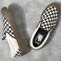 Vans Checkerboard BMX Slip-On Shoe - Black/Dark Gum