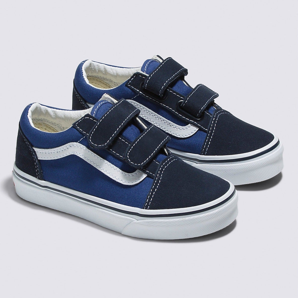 Vans Kids Old Skool V Skateboard Shoe - Navy/True White