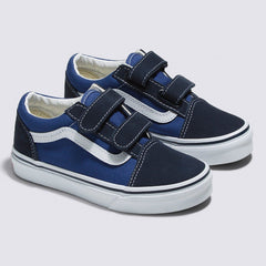 Vans Kids Old Skool V Skateboard Shoe - Navy/True White