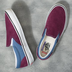 Vans Skate Slip-On Skateboard Shoe - Moonlight Blue/Mauve Wine