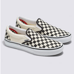 Vans Skate Slip-On Checkerboard Skateboard Shoe - Black/Off White