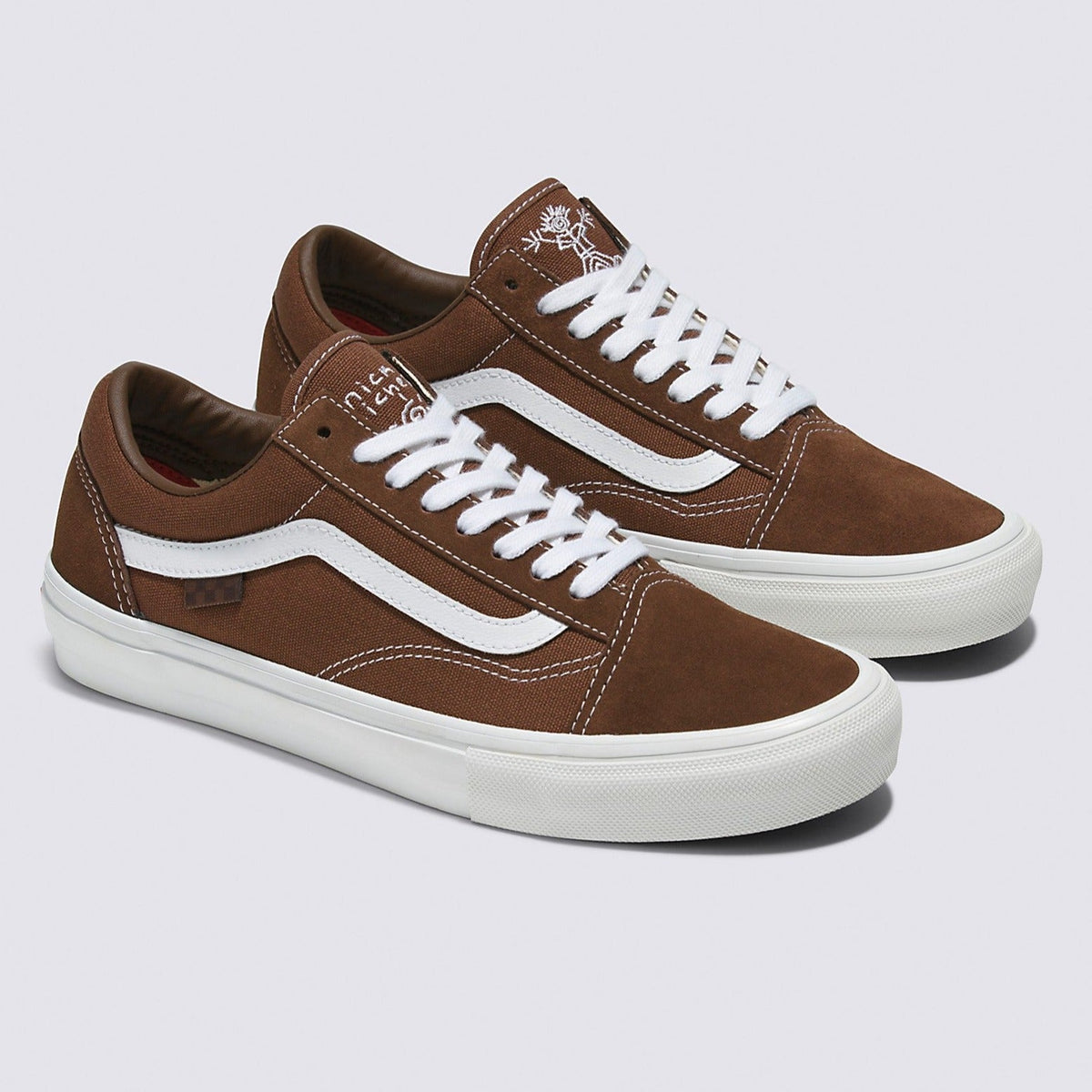 Vans Nick Michel Skate Old Skool Skateboard Shoe - Brown/White