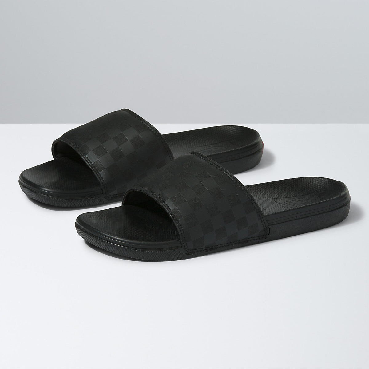 Vans La Costa Checkerboard Slide On - Black