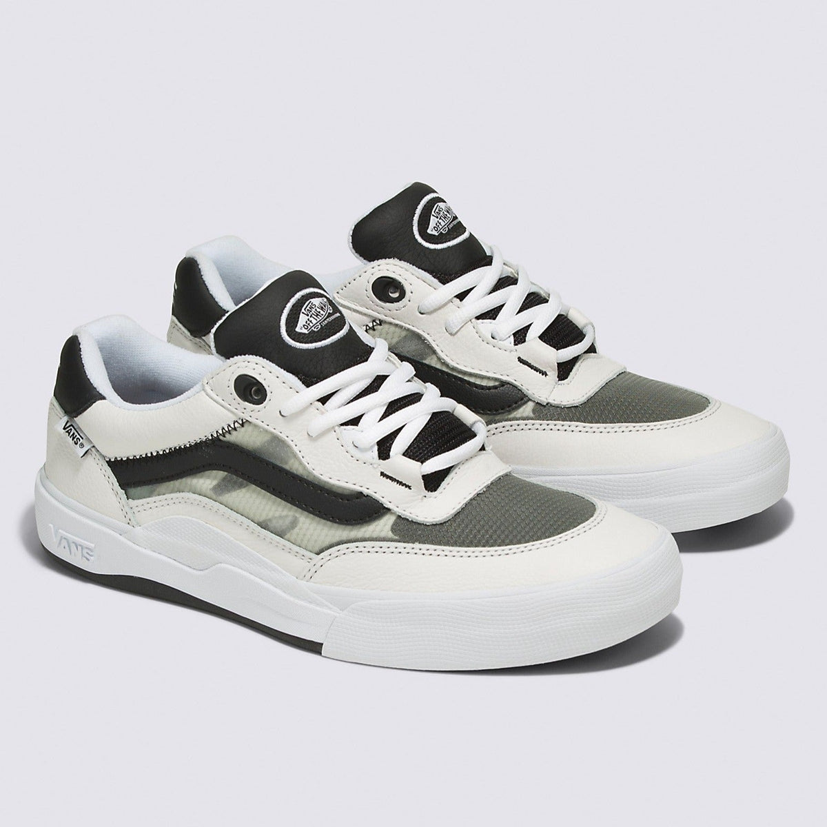 Vans Wayvee Leather Skateboard Shoe - True White/Black