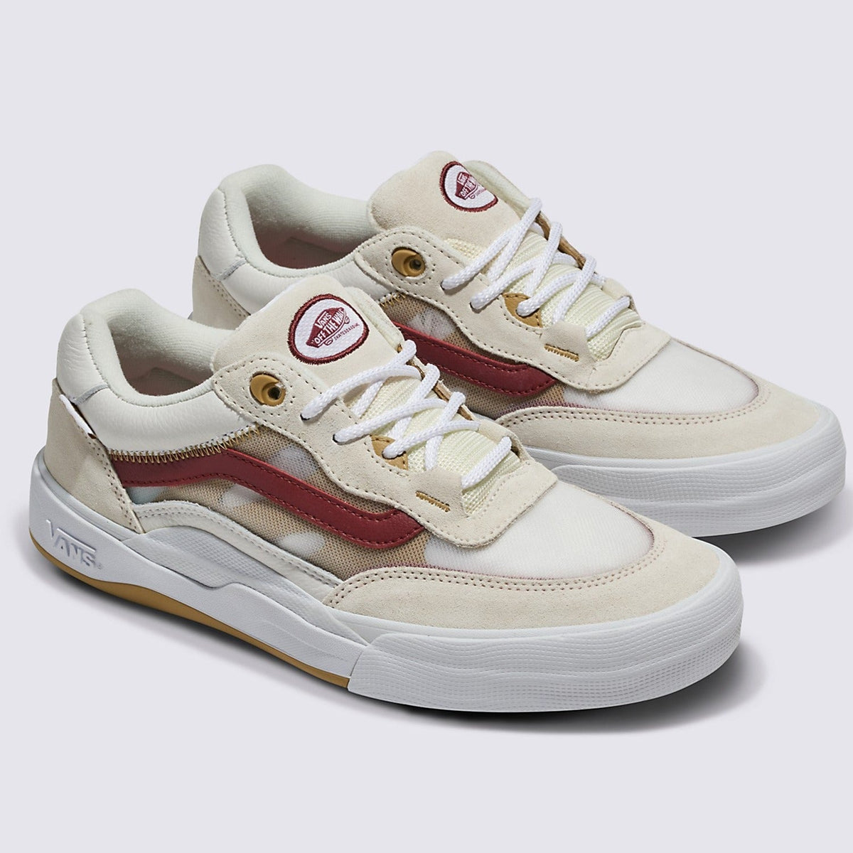Vans Wayvee Leather Skateboard Shoe - Tan/White