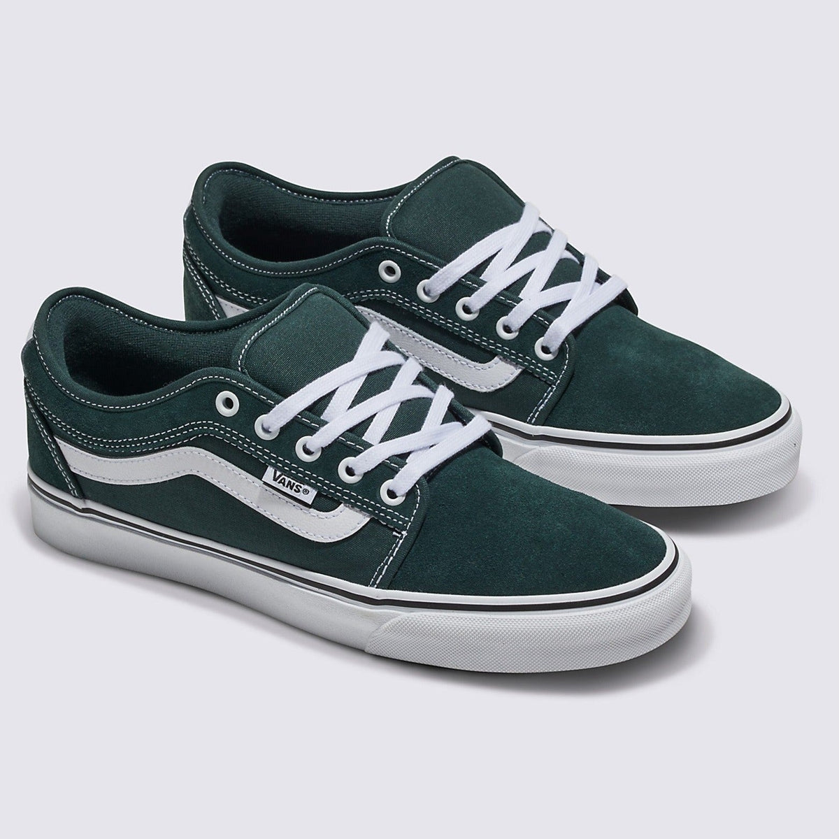 Vans Chukka Low Sidestripe Skateboard Shoe - Green Gables/True White