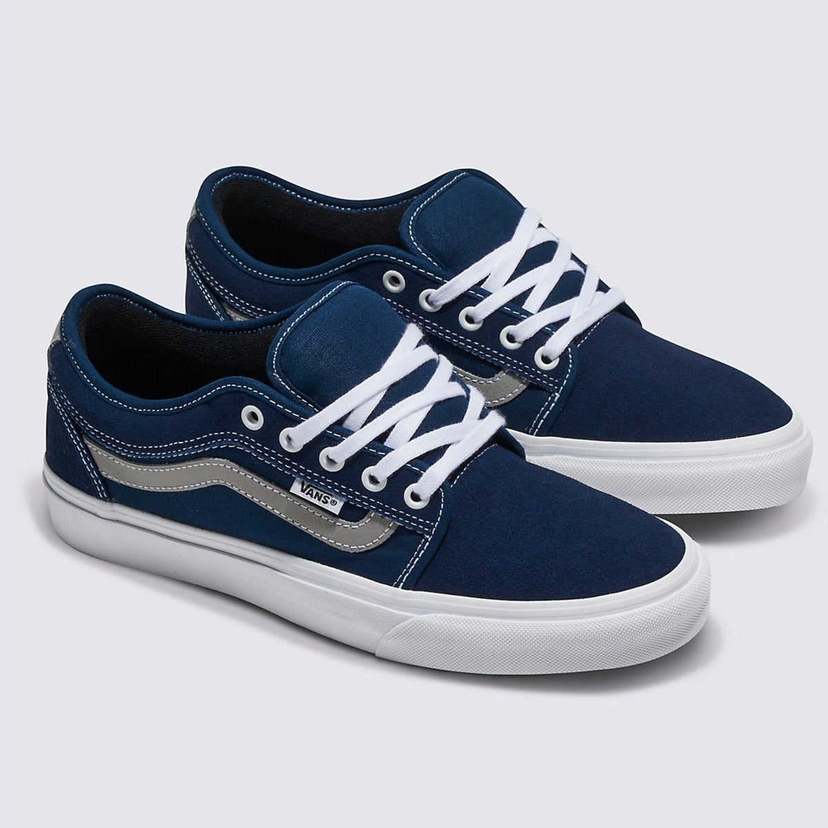 Vans Chukka Low Sidestripe Skateboard Shoe - Navy/Grey