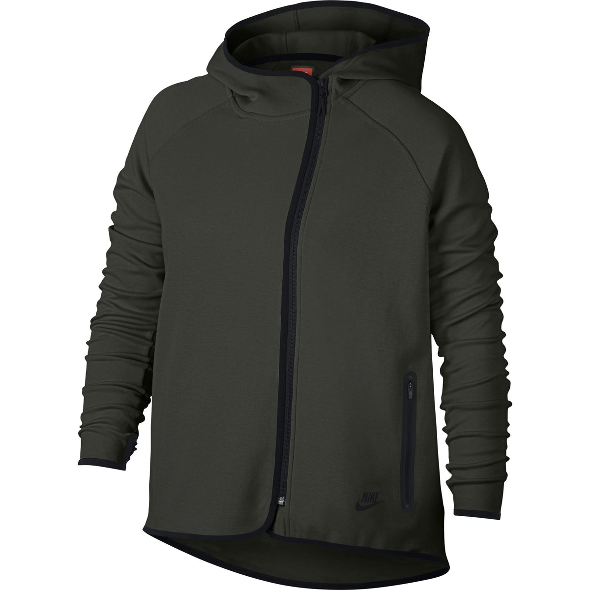 Nike Tech Fleece Full Zip Cape Women's Hoodie Olive-Black