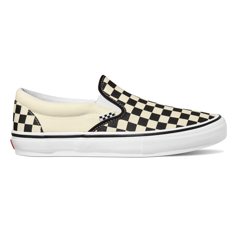 Vans Skate Slip-On Checkerboard Skateboard Shoe - Black/Off White