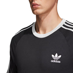 Adidas Originals 3-Stripes Men's Fashion Casual T-Shirt Black/White