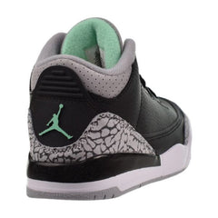 Jordan 3 Retro "Green Glow" (PS) Little Kids' Shoes Black-Wolf Grey-Green