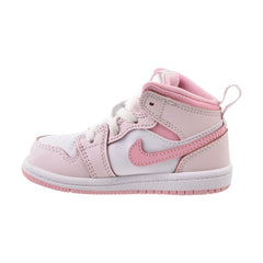 Jordan 1 Mid (TD) Toddlers Shoes Pearl Pink/Med Soft Pink-White dq8425-600