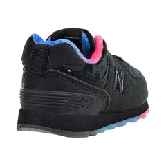 New Balance 574 Toddlers Shoes Black-Pink-Blue