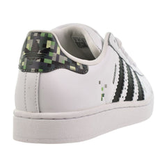 Adidas Superstar II J x Minecraft Big Kids' Shoes White/Black jq8749