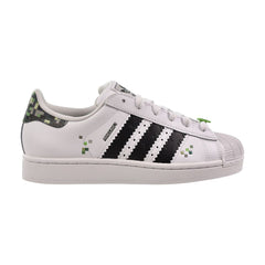 Adidas Superstar II J x Minecraft Big Kids' Shoes White/Black jq8749