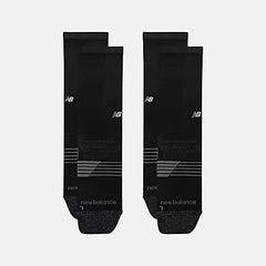 New Balance Pro Train Crew Black Emb Grey Logo 2 Pack Socks