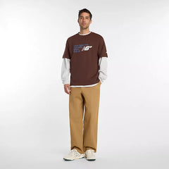 New Balance Numeric Stacked Graphic Pumpernickel S/s Shirt