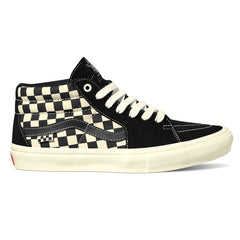 Vans Checkerboard Skate Grosso Mid Skateboard Shoe - Black/Marshmallow