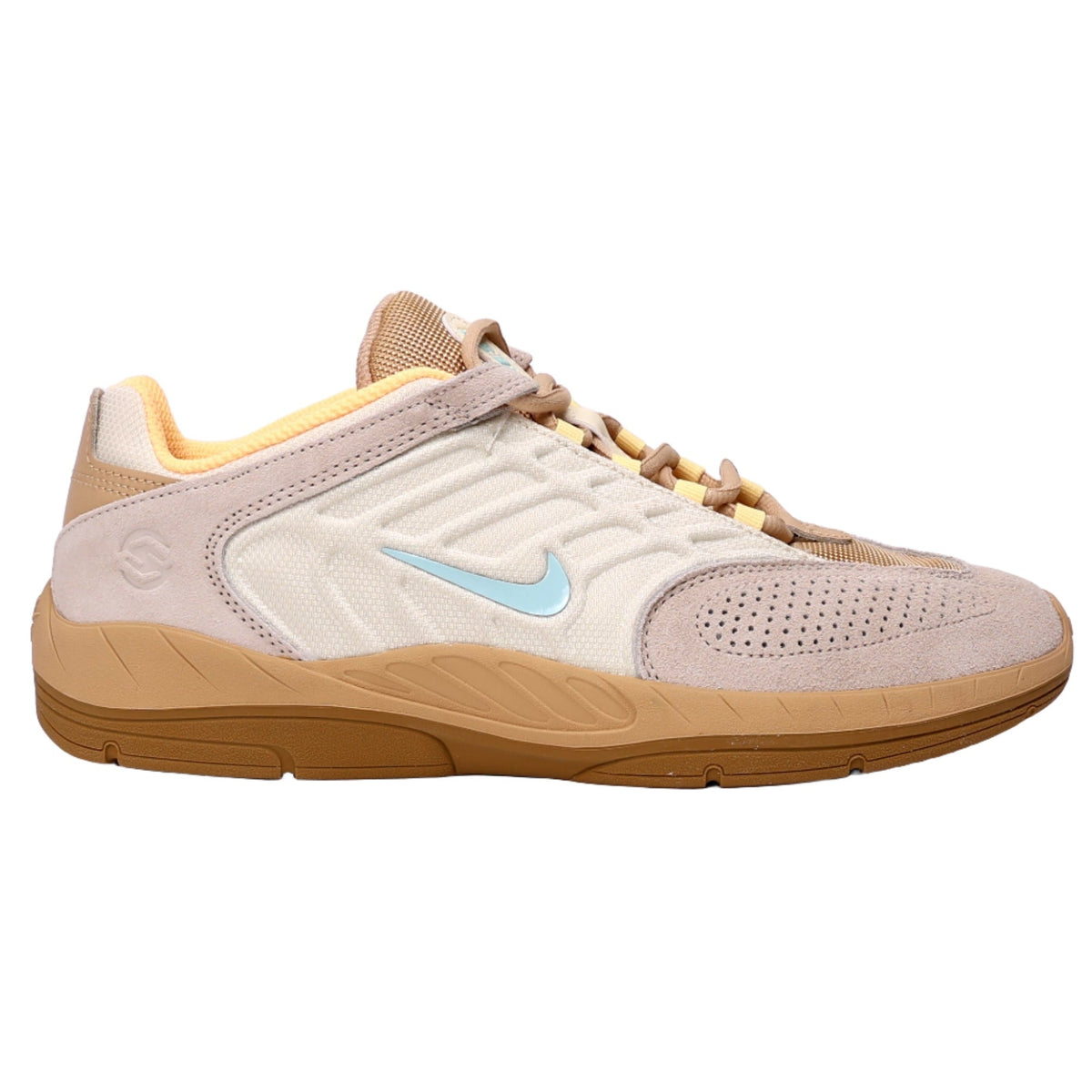 Nike SB Vertebrae Skateboard Shoe - Coconut Milk/Jade Ice-Sesame -Flat Gold